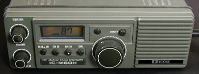 Here is a picture of a fairly common Marine VHF Radio- the Icom M80 H