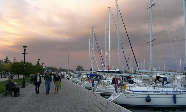 Preveza town quay in September