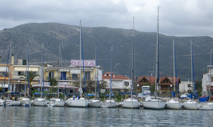 Platerias town quay on flotilla turnaround day