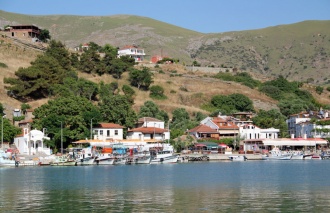 The attractive port settlement of Kalekoy on GökçeadaClick for larger view